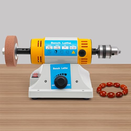 220 V Tischpoliermaschine, 10000rpm Poliermaschine für Bankpolierer, Multi-Funktion Benchtop Polisher Grinder, mit 2 konischen Stiften, für Jadeschnitzen