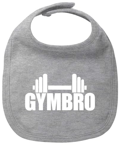 Huuraa Baby Lätzchen Gymbro Hantel Geschenk | Stoff Sabberlätzchen Bio Baumwolle Latz für Mädchen und Jungen Geschenkidee