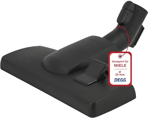 DEGG Cepillo Combinada, Compatible con Aspiradora Miele 35 mm, Boquilla Combinado, Boquilla para Suelos Compatible con el Sistema de Clic de Aspirador Miele
