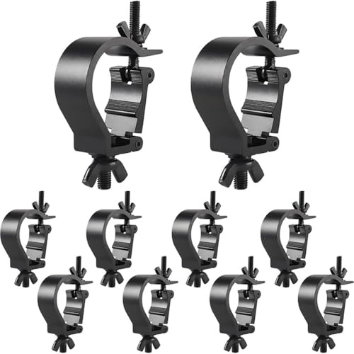 Truss O Clamp,Traverse Schellen,Hook Clamps Truss 10er Pack 48-52mm Schnellschnalle Bühnenbeleuchtungsklemme Große Belastung bis zu 200 kg Klammen Haken für bewegliche Bühnenlichter und Scheinwerfer