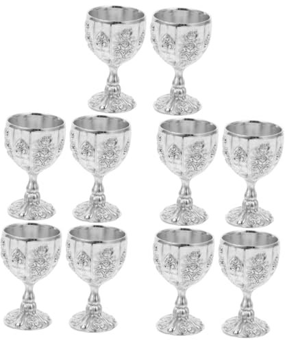 PRETYZOOM 10 Pezzi Bicchiere Di Vino Europeo Di Fascia Alta Bicchieri Di Vino In Stile Europeo Calici Di Vino Retrò Bicchieri Di Vino Bicchieri Da Martini Calice Reale Bicchieri Di Tazza
