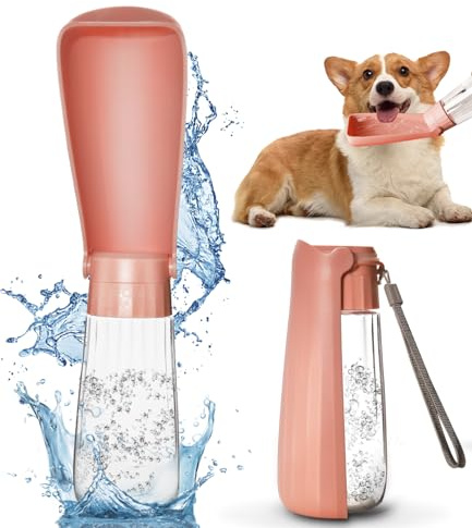 Bouteille de voyage pliable de 550 ml pour chiens, fonction de verrouillage de l'eau, pliable à 150 °, pour chat, randonnée et camping