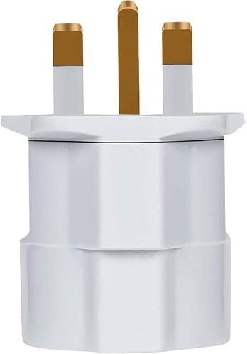 Adaptador de Clavija Inglesa a Schuko 13A, convertidor de Corriente para Dispositivos eléctricos en Europa, Ideal para Viajes y Uso doméstico.