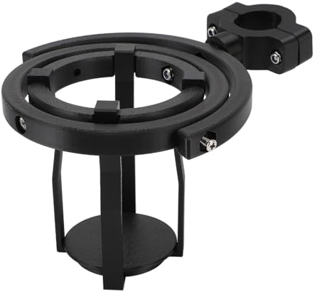 Gyroscopic Cup Holder, No Spill Adjustable Self Leveling Cup Holder for Tractor Car Bike Boat, Self Leveling Water Bottle Holder, Clip on Hanging Drink Holder (Black)