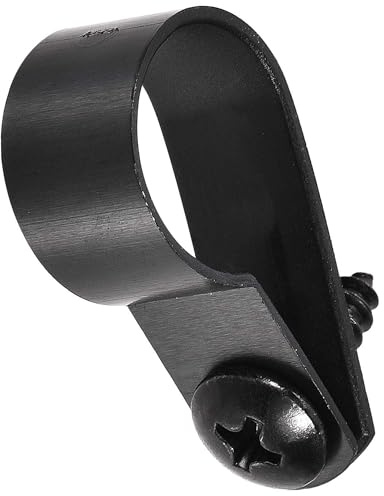 TOP-VIGOR 50 st nylonklämmor av R-typ, 16 mm kabelklämma i plast sortiment kit fästanordning, plasttrådklämmor för elektrisk kabelledning, kabelhantering, svart