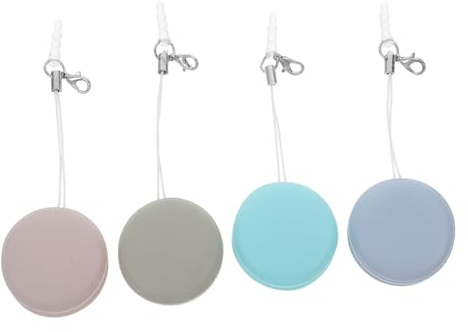 GALPADA Chiffons de Nettoyage pour Écran de Téléphone Macaron 4pcs en Flanelle et Silicone, Nettoyage Polyvalent pour Lunettes et Écrans Portables