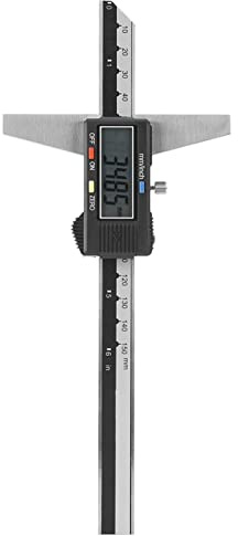 Dioche Profundidad Digital Profundidad Calibre Vernier Digital de de Acero Inoxidable de Alta Precisión Herramienta de Medición de Precisión de 0-150 Mm con Pantalla LCD y Resolución de 0,01 Mm