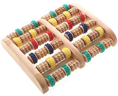 Fußmassageroller mit 48 einzelnen Massage-Rollen STAR-LINE® Fußmassagegerät für beide Füße Fußroller Optimal für die Anregung der Fußreflexzonen und Entlasten Fersensporn