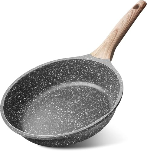 Caannasweis 8 Inch Small Frying Pan Nonstick Granite Skillet for Stove Top
