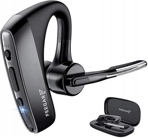 Feegar Bond Pro Bluetooth Headset 5.1 OhrHörer Kopfhörer Kabellos 16h Dual Micro CVC 8.0 Multipoint Type-C Fast Charging