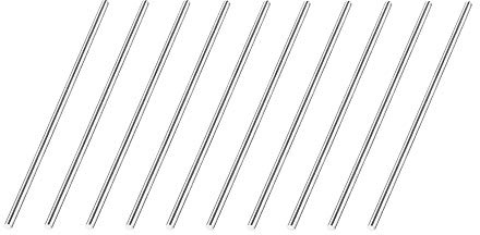 sourcing map 10 Stück 304 Metallstangen Garten, 2mm x 75mm Metallstäbe für DIY Handwerk, Motorrad, Deko, Garten