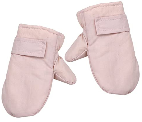 Polaire Enfant Gant Hiver, Gants 2/3/4 Ans Fille Garçon, Moufle Bébé Naissance Anti-Griffure Laine Chaud Doublure pour Activités, Cadeau d'Enfant (L, Rose)