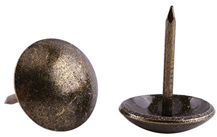 Polsternägel, Vintage Möbel Nägel Bronze Thumb Tacks Polster Reißzwecken Reißnägel Antike Ziernägel Dekorative Antik Heftzwecken Reisszwecken Sessel Bett Dekornagel Bronze(13*17mm Glatte Oberfläche)