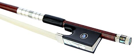 TSTS Geigenbogen 4/4 Kohlefaser-Geigenbogen Fernambukholz Montierte Rundstäbe Aus Neusilber (Color : 01)