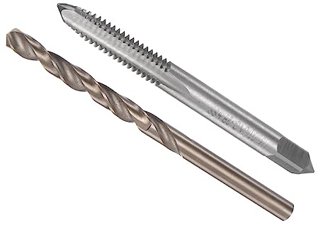 CoCud Taraud et Perceuse Mèche Ensemble 1/4-20 UNC 2B Taraud Filetage | 1-Ensemble, 5,1 mm Perceuse Diamètre, Machine Vis Taraud & Torsion, pour Filetage Tapotement Réparation