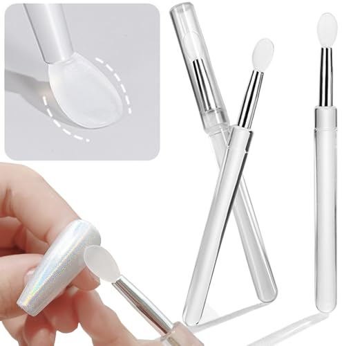 10 Stück Nail Art Pinsel Set Silikon Nagelpinsel Nailart Silikonpinsel Nagel Pinsel für Gelnägel Nagelbürste für Nagelkunst Nageldesign Zubehör Nägel Pinselset Makeup Lippenpinsel Silicone Nail Brush