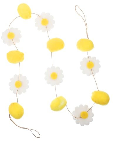 NUOBESTY Osterdekoration Osterbanner aus Filz Ostergirlande zum Aufhängen Blumengirlande Wohnkultur Osterflagge Ostern hängende Dekoration Haushalt Ornament das Schild