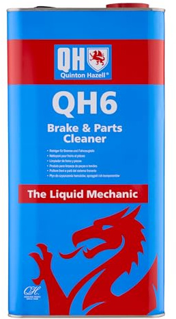Quinton Hazell QH6 Brake, Clutch & Parts Cleaner - Heavy-Duty Car Cleaning Degreaser Eliminates Brake Squeal, Grease, Dust Lining, Oils & Waxes - 5L