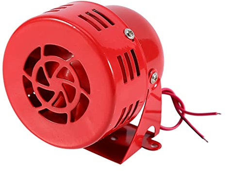 VOBOR Red Air Siren Horn,Universal 12V Red Automotive Motorcycle Horns Air Raid Siren Horn Car Truck Motor Driven Alarm