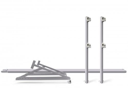 ALTEC RoofersConsole - Alu Dachkonsolen mit Geländern für Solarbauer, verstellbar | Tragkraft 1.000kg/Paar | Made in Germany | Dachständer Dachdeckergerüst