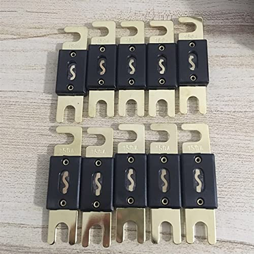sicherungen 10 TEILE/LOS 80A 100A 150A 200A 250A 300A Vergoldet Car Audio Auto Sicherung ANL Sicherung sicherungen(Size:10pcs 100A)