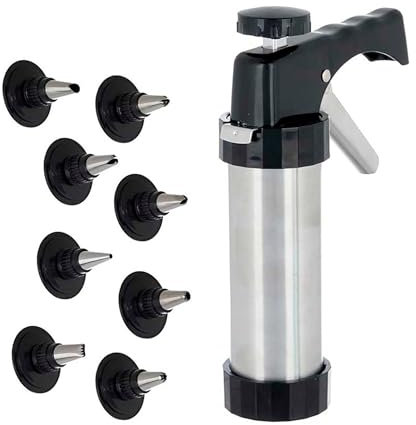 Manga pastelera pistola acero 16 accesor colección KINVARA