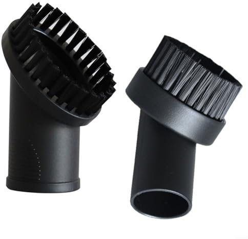 URPIZY Staubsaugerbürste, Rundbürste, 32 mm, Rosshaar, Staubsauger-Aufsatz, Ersatz für die meisten Staubsauger, Staubsaugerzubehör für kleine Eckenreinigung, 2 Stück