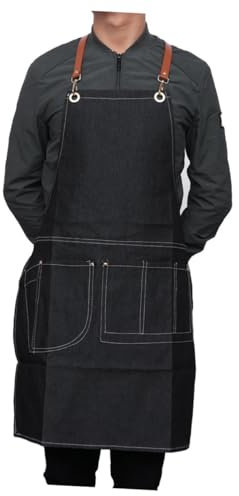 AOKWAWALIY 1Stk Friseurschürze Kellnertaschenschürze Latzschürze Professionelle Haarschnittschürze friseur friseur schürze Mehrzweck-Taschenschürze baber schürze Kochschürze Black