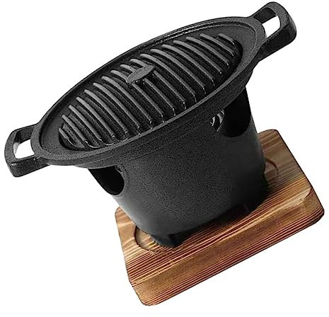 Parliky Kleiner Indoor Grillofen Mit Ölauffangplatte Bbq Grillpfanne Für Innenbereich Tischgrill Für Steak Hühnchen Gemüse Festsitzender Halter Leicht Zu Reinigen