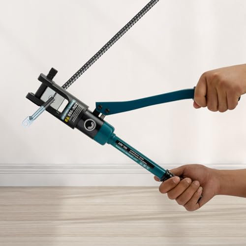 WOLEGM Crimpadora hidráulica, 16-300 mm², crimpadora hexagonal con varios tamaños para tubos de aluminio, tubos de plástico, tubos PEX, verde, negro