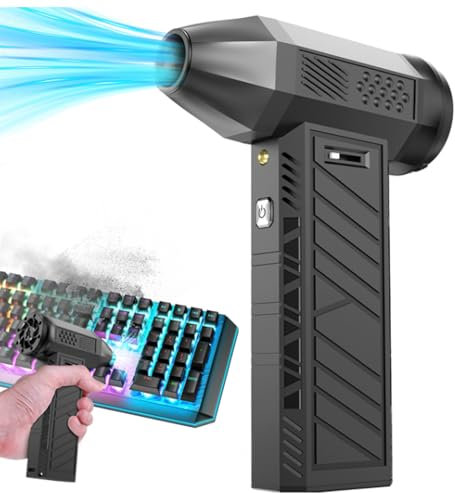 Asixxsix Elektrischer Luftzerstäuber, 130.000 U/min Jet-Trockengebläse, Tastatur-Reinigungsset, 4000 MAh Wiederaufladbarer M ini-Gebläse, Turboventilator, Tragbares Luftgebläse für Auto,