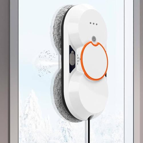 Soflightmok Robot Window Cleaner W/Dual Water Spray&Remote Control-5600pa Smart Glass Cleaning Robotic Washer-70mm Slim Profile-For Outdoor/Indoor High Windows, Ceilings,White
