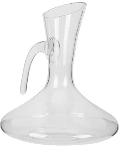 Holibanna Decantador De Vino De Vidrio, Diseño Inclinado y Asa, Capacidad 900 Ml, Material Resistente y Transparente, Decantador Rápido Para Uso Casero y Profesional, Adecuado Para Servir Vino Tinto