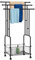 Porte-serviettes sur roulettes - Échelle en métal - Avec 3 barres à serviettes et étagère de rangement - Pour salle de bain, piscine et balcon - 107,5 x 61,5 x 34 cm (l x P x H)