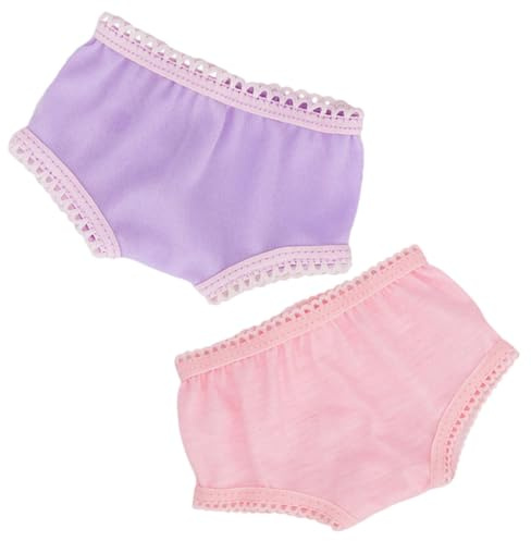 JOINPAYA Lot de 2 Culottes pour Poupée en Tissus, Vetement Poupee Réutilisable et Lavable, Accessoire pour Jeu D'imitation ou Présent