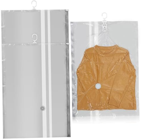 VALICLUD 4pezzi Sacchetti Sottovuoto Per Appendere Per Cappotti e Vestiti Compressione Resistente Pet Sigillatura Sottovuoto