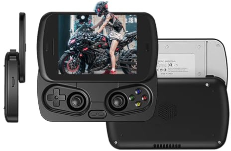RG Slide Retro Handheld Game Console 256G, 4.7 Inch LTPS In-Cell Display 1280*960 Screen Capacitive Joystick Android 13 System Support AI Assistant Retro Game Console（Black)