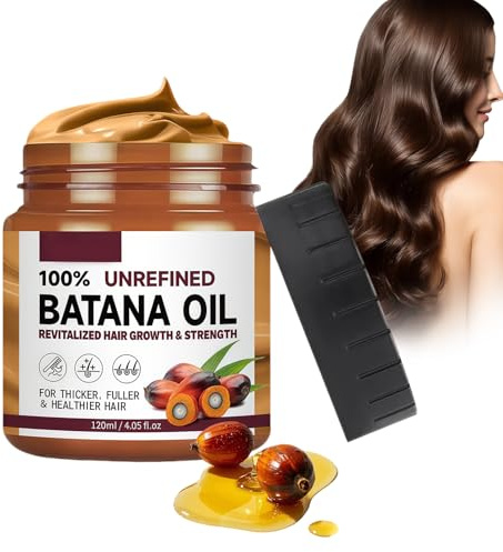 EHIOG Bio Batana Öl für Haarwachstum, Haarcreme für Haarwachstum, Repair Damaged Hair, Natürliches Haarwachstumsöl, für Gesünderes, Dickeres, Glatter Haar(120ML)