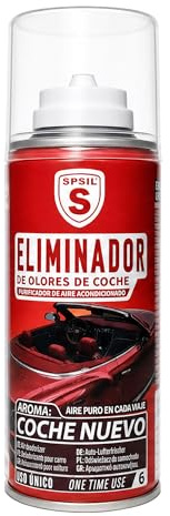 SPSIL Desodorante Antibacterial Coche NUEVO 150ml,Eliminador Olores Profundo con Fragancia,Mascotas y Comida Fácil Aplicación en 10 Minutos,Neutraliza Olores a Tabaco