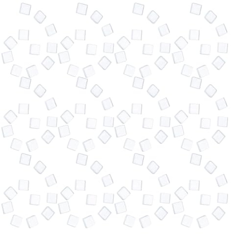 Veemoon Carreaux de Mosaïque en Verre Transparents Carrés 1x1 Cm, Lot de 450 Pièces pour Décoration Intérieure et Projets Créatifs, Mini Mosaïques Résistantes pour Revêtement Mural