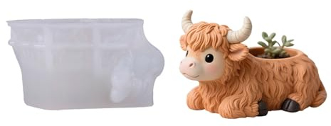 Reusable Silicone Crafting for Handmade Pen Holders Candle Cups and Decorative Flowerpots (White, 13.2x8.4x7cm)