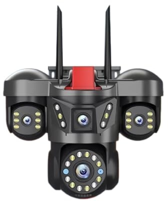 Telecamera wireless WiFi da 3 MP UHD IP for esterni a quattro lenti a quattro schermi PTZ Zoom 16X ONVIF Telecamera di sicurezza Monitoraggio automatico CCTV(3MP add 32G)