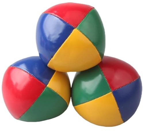 Xdyyjrasa Bunte PU-Jonglierbälle 3 Stück – Zirkus-Jonglierbälle für Anfänger, Profis, Osterkörbchenfüller für Kinder und Erwachsene, 2, 2