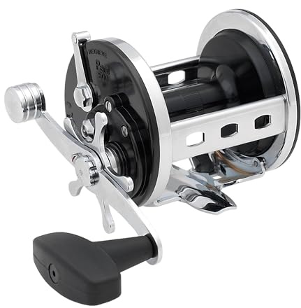 Penn Jigmaster konventionelle Angelrolle, 500 L, Schwarz, 251 Meter, 13,6 kg Kapazität