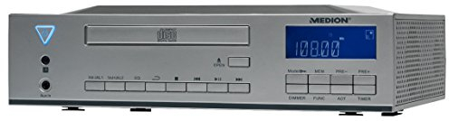 MEDION Radio MD 83963: Stereo CD-Unterbauradio PLL UKW, LCD-Display, 6 Alarm Speicherplätze, 6 Koch-Timer Speicherplätze, Schwarz, Auxiliary-Eingang