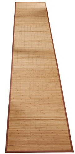 WalterDrake Miles Kimball Bamboo Non-Slip Runner with Nylon Trim, 23” x 118” – Narrow Rubber Backed Bamboo Runner with Water Resistant Capabilities for Kitchen, Sunroom, Hallway & Entranceway