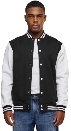 Urban Classics Veste Américaine Bicolore Homme Veste Varsity noir/blanc S