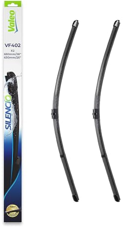 VALEO Silencio Escobilla - VF402 - Kit de Alto Rendimiento, Visibilidad Superior en Carretera, Fácil Instalación, Hojas Planas Originales de 650mm/650mm - Delanteras - Juego de 2 Escobillas - 574311