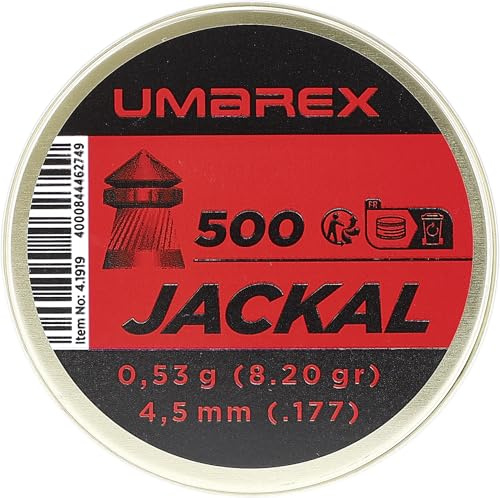 Umarex Jackal Diabolos, Spitzkopf, 4,5 mm, 500 Stück | Spitzkopf-Geschossform, geeignet für Druckluftwaffen