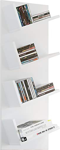 VCM Wandregal 33x16x90 cm 4 Fächer Holzwerkstoff Bücher | Offenes Wandregal für Bücher und Deko - Wohnzimmer oder Büro - für Bücherliebhaber und Sammler - Holzwerkstoff